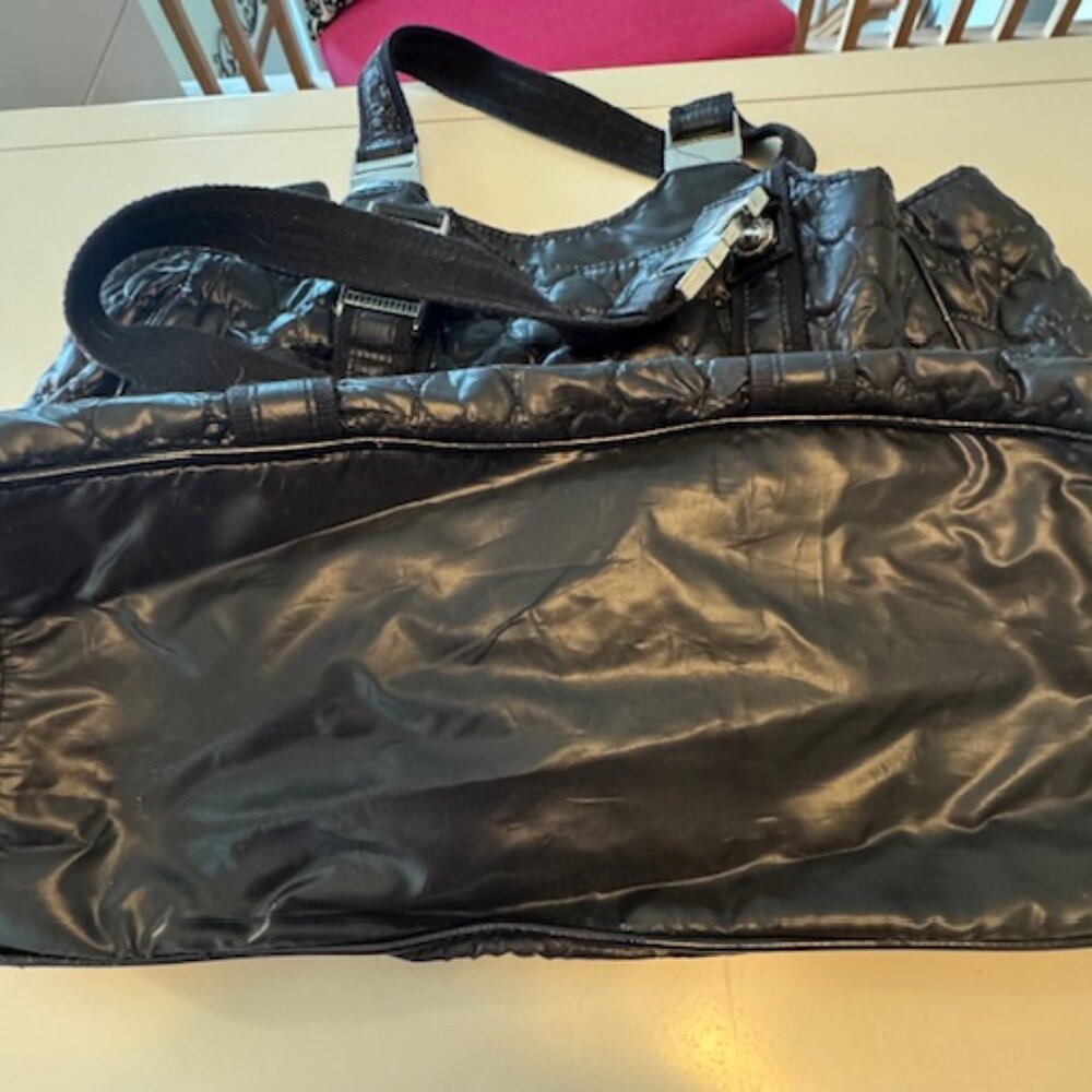 Betsey Johnson Betseyville Purse/Handbag Quilted Black Heart (flawed) - Picture 5 of 10